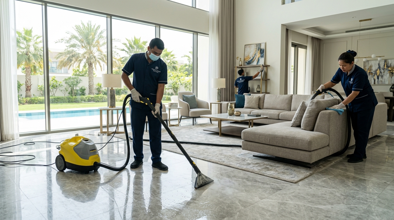 Villa cleaning pricing comparison Abu Dhabi